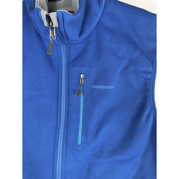 *Flawed* Patagonia Piton Hybrid Polartec Fleece Vest Men's Large Blue Full ZIp - Picture 6 of 14